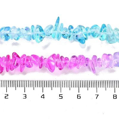 Spray Painted Transparent Glass Beads Strands GLAA-P060-01A-15-1