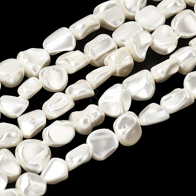 Electroplated Shell Pearl Beads Strands BSHE-B008-06C-1