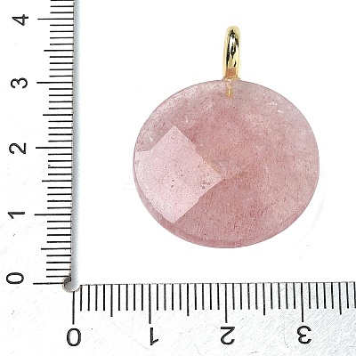 Natural Rose Quartz Faceted Pendants G-A287-02G-12-1