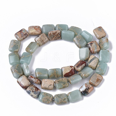 Natural Aqua Terra Jasper Beads Strands G-S366-016-1