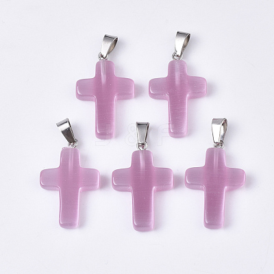 Cat Eye Pendants G-S358-003K-1