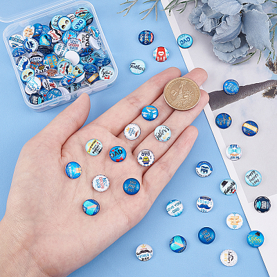 1Bag Glass Cabochons GGLA-PH0001-40A-1
