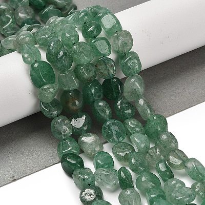 Natural Green Strawberry Quartz Beads Strands G-P497-01E-23-1