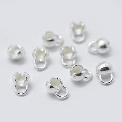 925 Sterling Silver Bead Tips Knot Covers STER-K171-48S-02-1
