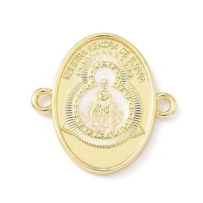 Brass Enamel Connector Charms KK-B141-08G-1