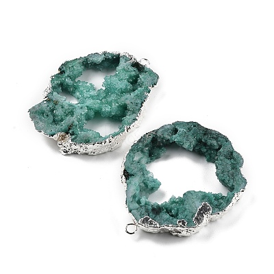 Dyed Nuggets Natural Druzy Geode Agate Big Pendants G-M287-08-S-1