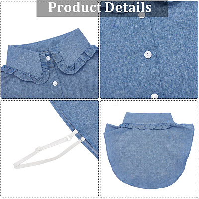 Detachable Cotton Shirt Collars AJEW-WH20816-025A-1