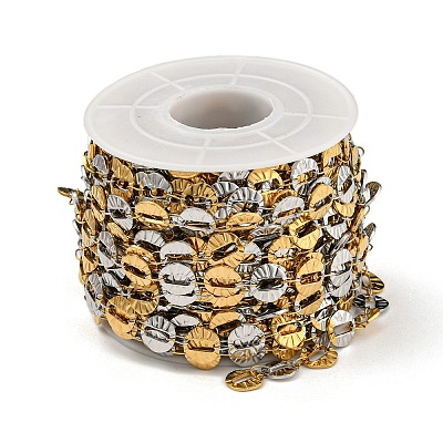 Ion Plating(IP) 304 Stainless Steel Flat Round Chains CHS-E031-03GP-1