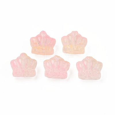 Two Tone Transparent Spray Painted Glass Beads GLAA-Q092-02-C05-1