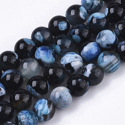 Natural Fire Crackle Agate Beads Strands G-N326-14B-02-1