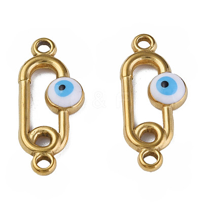 304 Stainless Steel Enamel Connector Charms STAS-N087-63-02G-1