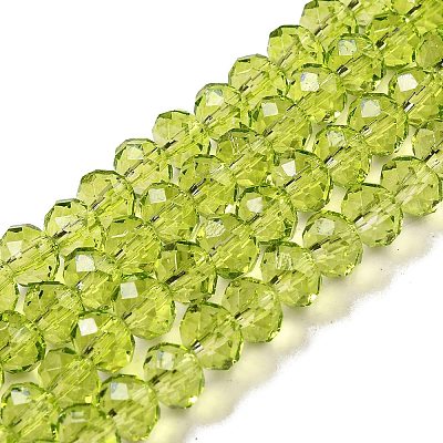 Transparent Baking Paint Glass Beads Strands DGLA-A034-T8mm-D05-1