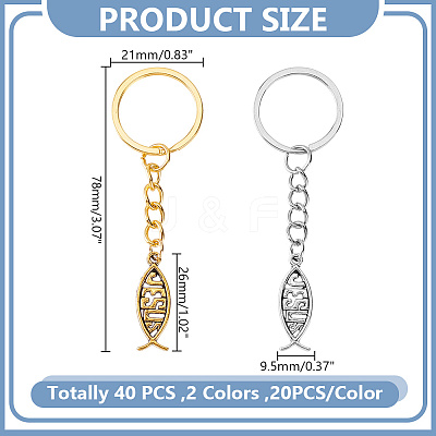 40Pcs 2 Colors Alloy Pendants KEYC-HY00014-1