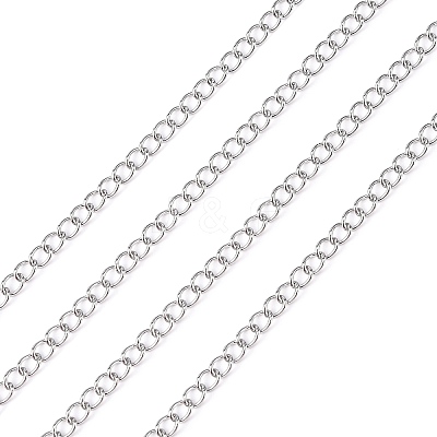 Tarnish Resistant 304 Stainless Steel Curb Chains CHS-F003-17P-C-1