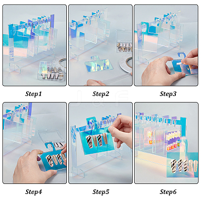 1 Set Acrylic Nail Art Display Boards ODIS-PH0001-62A-1
