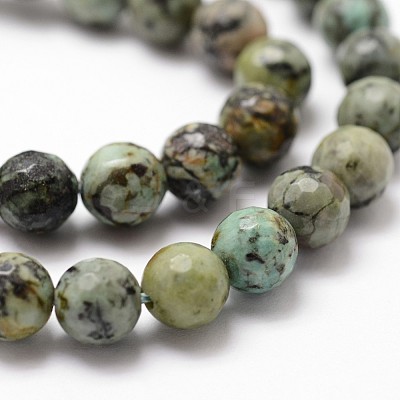 Natural African Turquoise(Jasper) Beads Strands G-D840-15-8mm-1