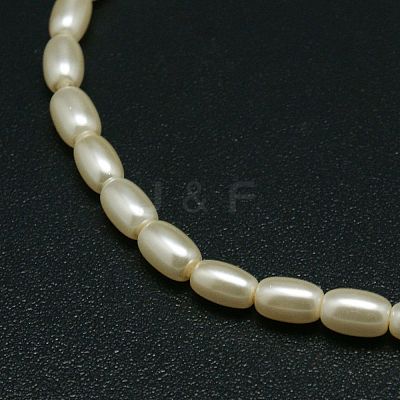 Eco-Friendly Glass Pearl Barrel Beads Strands X-HY-O001-A-03-1