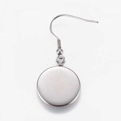 304 Stainless Steel Dangle Earrings EJEW-WH0001-A01-1