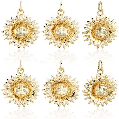 10Pcs Brass Pendants KK-BBC0020-54-1