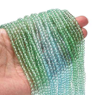 Transparent Painted Glass Beads Strands DGLA-A034-T3mm-A16-1