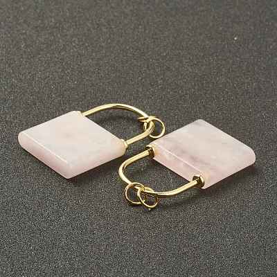 Natural Rose Quartz Pendants G-B012-16G-08-1