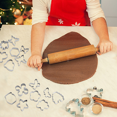 15Pcs 15 Style 430 Stainless Steel Cookie Cutters DIY-PH0010-18-1