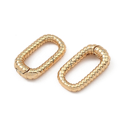 SHEGRACE Brass Spring Gate Rings XGRQ58095-756G-1