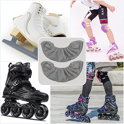 Velvet Ice Skate Guards AJEW-WH20022-85C-04-1