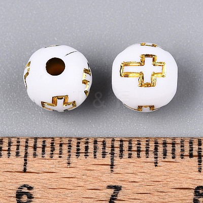 Plating Acrylic Beads PACR-Q113-01-1
