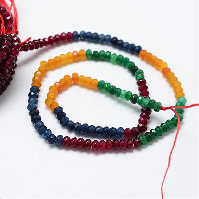 Natural White Jade Bead Strands G-R343-2x4-43-1