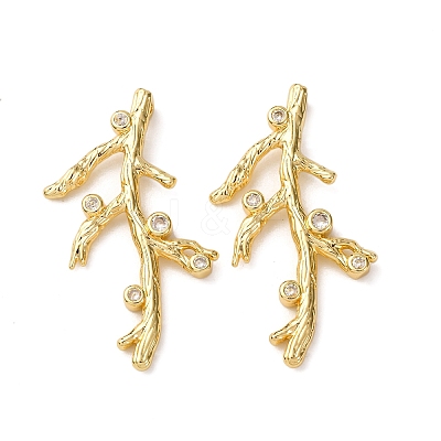 Brass Pave Cubic Zirconia Pendants KK-A271-01A-G-1