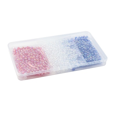900Pcs 3 Colors Transparent Acrylic Beads MACR-FS0002-23-1