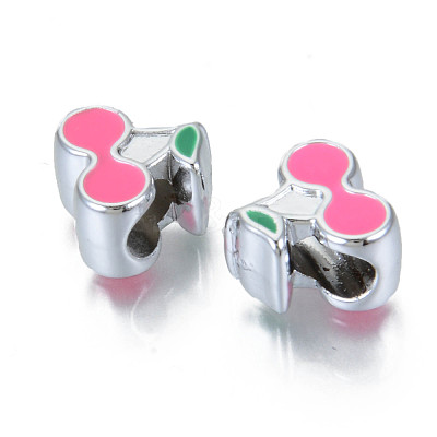 UV Plating Acrylic European Beads OACR-N010-35P-1