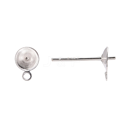 925 Sterling Silver Stud Earring Findings STER-T002-193S-1