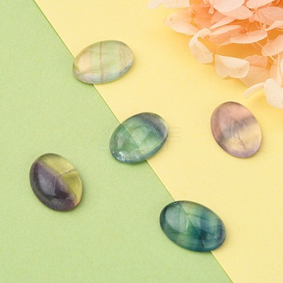Natural Fluorite Cabochons G-I065-18x13mm-1