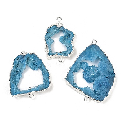 Dyed Natural Druzy Agate links G-R012-05S-05-1