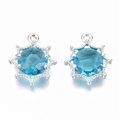 Faceted Glass Pendants GLAA-S191-002K-S-NR-1