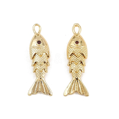 Brass Micro Pave Cubic Zirconia Pendants KK-A269-01A-G-1