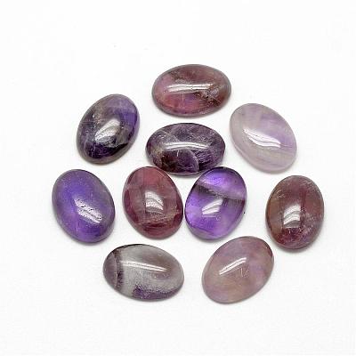 Natural Amethyst Cabochons G-R415-8x10-30-1