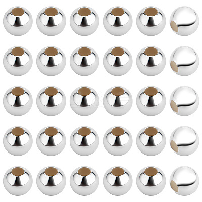 50Pcs 925 Sterling Silver Beads STER-PH0002-17-1