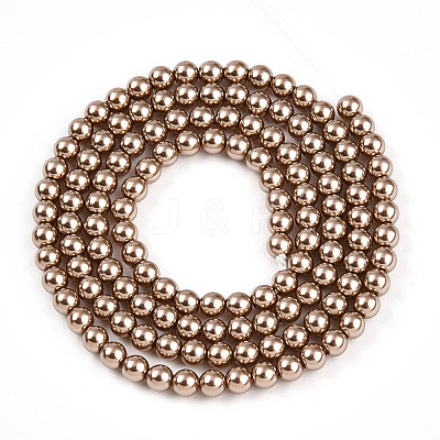 Baking Paint Pearlized Glass Pearl Bead Strands HY-N002-3mm-A06-1