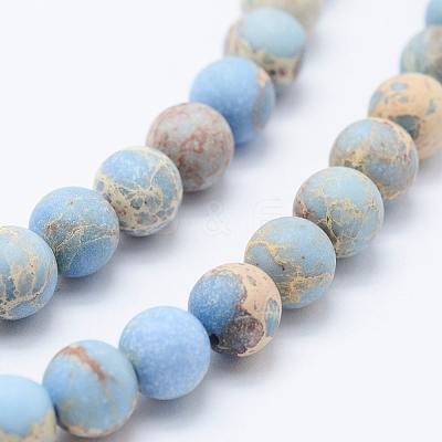 Natural Imperial Jasper Beads Strands G-K232-8mm-01A-1