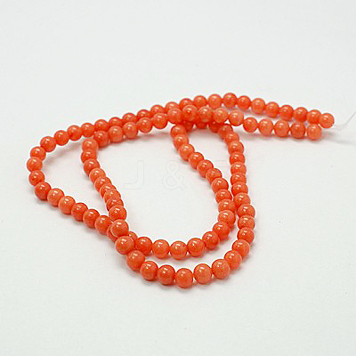 Natural Mashan Jade Round Beads Strands G-D263-4mm-XS21-1