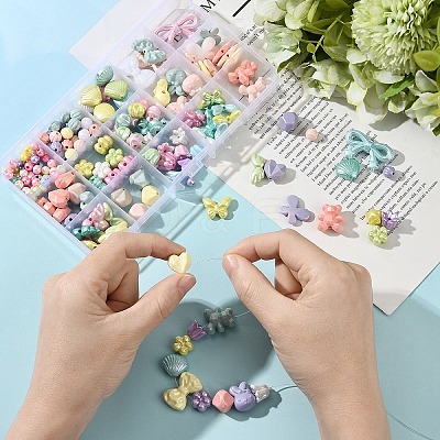 199Pcs Opaque Acrylic Imitation Pearl Beads OACR-YW0003-13-1