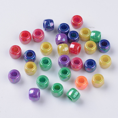 Opaque Acrylic European Beads MACR-Q239-017-1