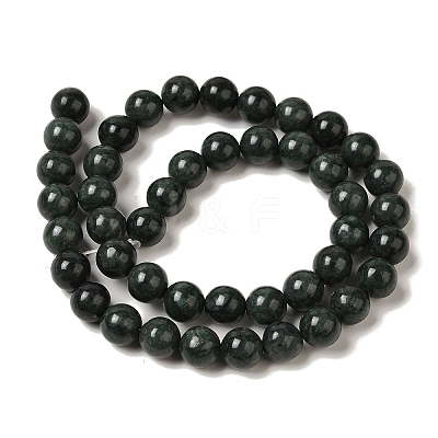Natural Black Jade Beads Strands G-H067-A03-6MM-1