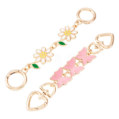2Pcs 2 Style Alloy Enamel Chain Extenders FIND-TA0005-19-1