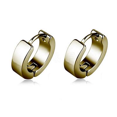 Brass Huggie Hoop Earrings EJEW-EE0002-252C-1