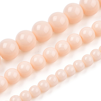 Opaque Solid Color Glass Beads Strands GLAA-T032-P6mm-09-1