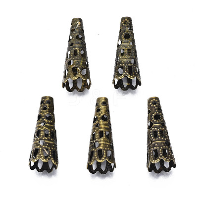 Iron Filigree Bead Cones X-E057Y-NFAB-1